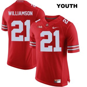 Youth NCAA Ohio State Buckeyes Marcus Williamson #21 College Stitched Authentic Nike Red Football Jersey UD20U42AK